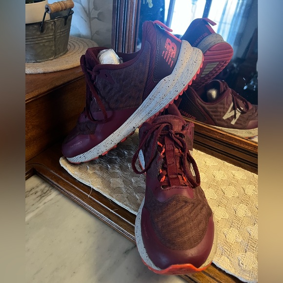 New Balance Shoes - NEW BALANCE Classic Nitrel v3 Trail Running Sneakers Maroon Orange Women's Sz 9